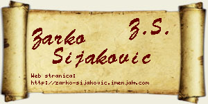 Žarko Šijaković vizit kartica